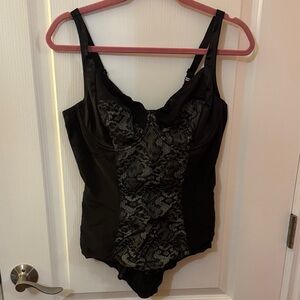 Elegant Black Lace Bodysuit
